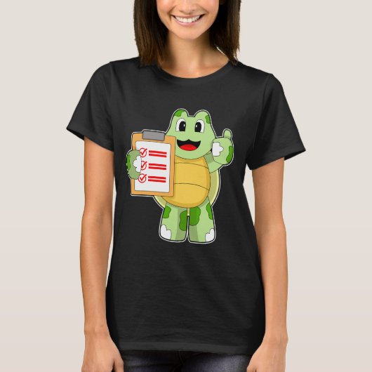 Turtle Secretary Note T-Shirt (Vorderseite)