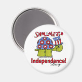 Turtle Shellebrate Unabhängigkeitstag! Magnet (Vorderseite/Rückseite)
