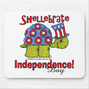 Turtle Shellebrate Unabhängigkeitstag! Mousepad