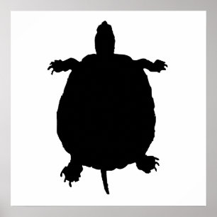 Turtle Silhouette Poster
