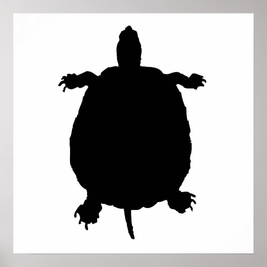 Turtle-Silhouette Poster (Vorne)