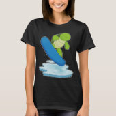 Turtle Snowboarder Snowboard T-Shirt (Vorderseite)