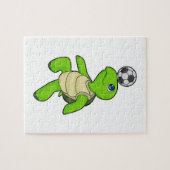 Turtle Soccer Player Soccer Puzzle (Horizontal)