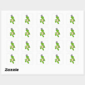 Turtle Soccer Player Soccer Quadratischer Aufkleber (Blatt)