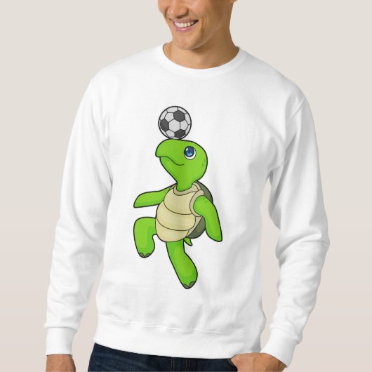 Turtle Soccer Player Soccer Sweatshirt (Vorderseite)