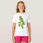 Turtle Soccer Player Soccer T-Shirt (Vorne ganz)
