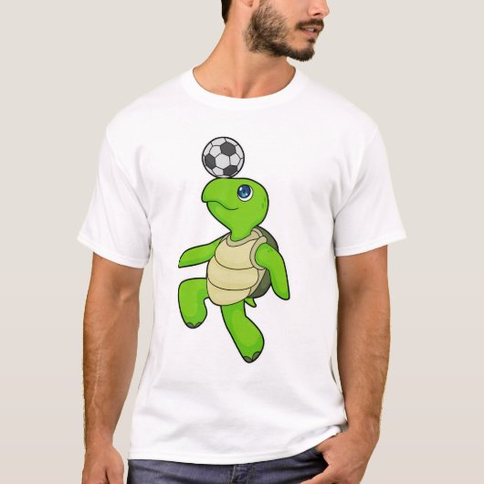 Turtle Soccer Player Soccer T-Shirt (Vorderseite)