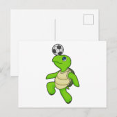 Turtle-Soccer-Spieler Soccer Postkarte (Vorne/Hinten)