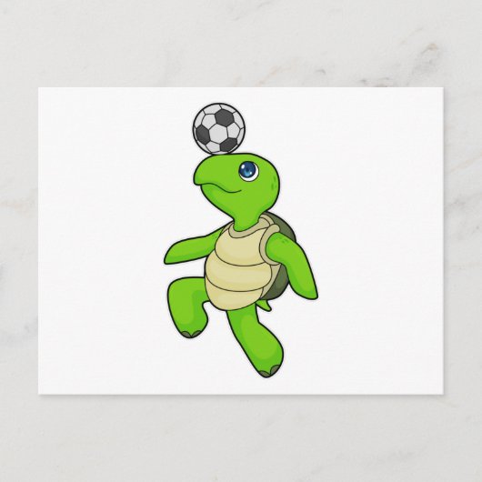 Turtle-Soccer-Spieler Soccer Postkarte (Vorderseite)