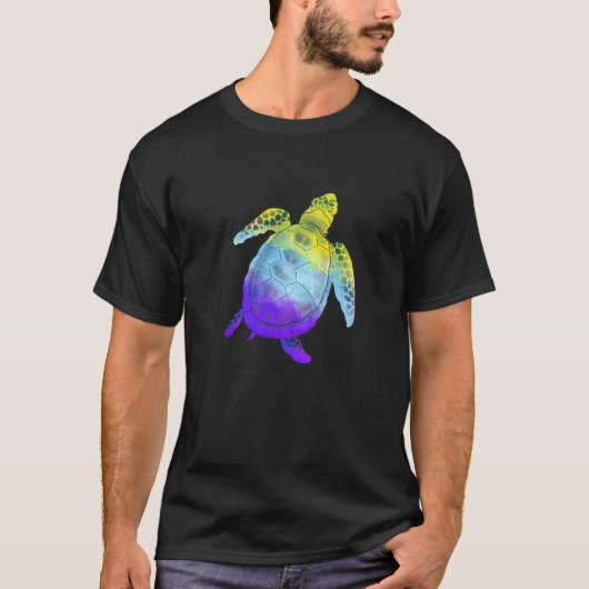 Turtle-Sonnenbrille Nicht binäre Flagge LGBT, nich T-Shirt (Vorderseite)