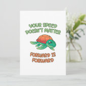 Turtle Speed Doesnt Materie Feiertagskarte (Stehend Vorderseite)