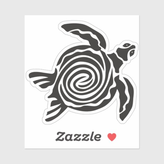 Turtle Spiral Contour Stickers Aufkleber (Blatt)