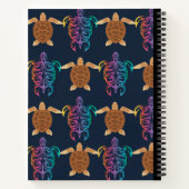 Turtle Spiralkomposition Notebook Notizblock (Rückseite)