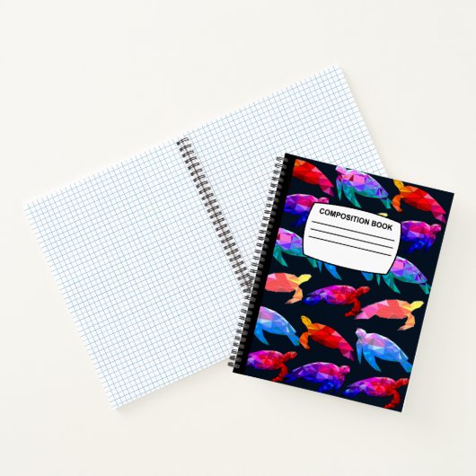 Turtle Spiralkomposition Notebook Notizblock (Innenseite)