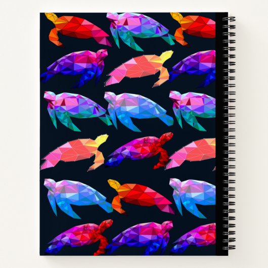 Turtle Spiralkomposition Notebook Notizblock (Rückseite)