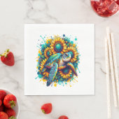 Turtle Sunflower Serviette (Beispiel)