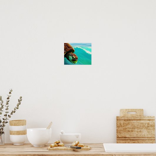 Turtle Surf Poster (Küche)