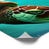 Turtle Surf Poster (Ecke)