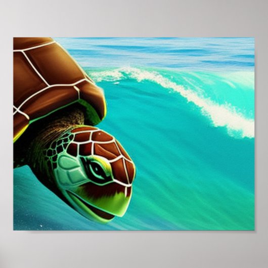 Turtle Surf Poster (Vorne)