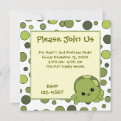 Turtle-Süsse Einladung (Vorderseite)