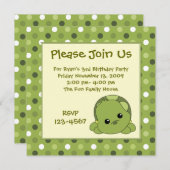 Turtle-Süsse Einladung (Vorne/Hinten)