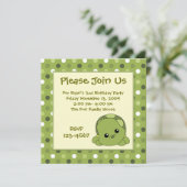 Turtle-Süsse Einladung (Stehend Vorderseite)