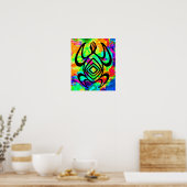 Turtle Symmetry Tiedye Poster (Küche)