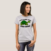TURTLE T-SHIRTS NUR EIN MÄDCHEN, DIE LIEBEN TURTLE (Vorne ganz)