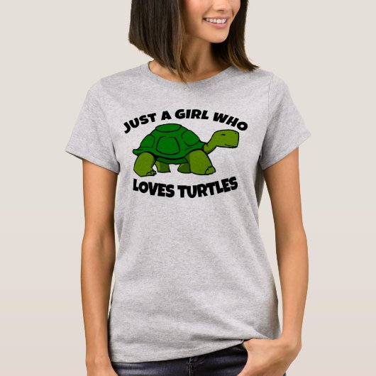 TURTLE T-SHIRTS NUR EIN MÄDCHEN, DIE LIEBEN TURTLE (Vorderseite)