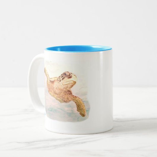 Turtle-Tasse Zweifarbige Tasse (Vorderseite Links)