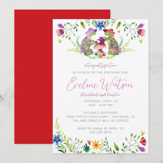 Turtle Tea Party Geburtstagsfeier Einladung