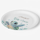 Turtle Themed Baby Dusche Pappteller (Schrägansicht)
