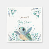 Turtle Themed Baby Dusche Serviette (Vorderseite)