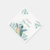 Turtle Themed Baby Dusche Serviette (Ecke)