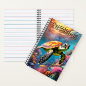 Turtle Themed Spiral Notebook Notizblock (Innen)