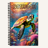 Turtle Themed Spiral Notebook Notizblock (Vorderseite)