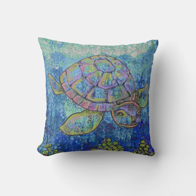 Turtle Throw Pillow Kissen (Vorderseite)