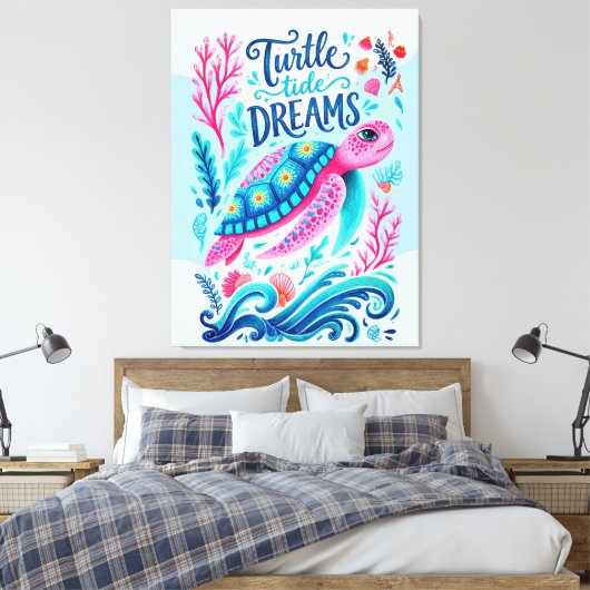 Turtle Tide Träume Leinwanddruck (Insitu (Schlafzimmer))