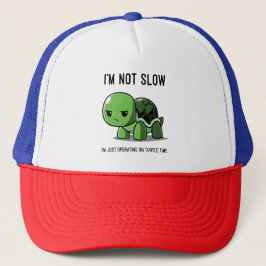 Turtle Time Not Slow Graphic Trucker Hat Truckerkappe