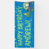 Turtle Tortoise Birthday Party Banner (Vertikal)