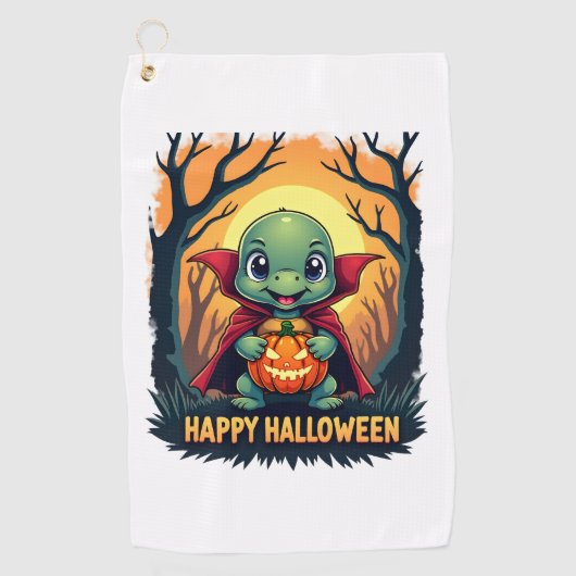 Turtle Tortoise Boo Vampire Trick Or Treat Hallowe Golfhandtuch (Vorderseite)
