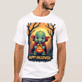 Turtle Tortoise Boo Vampire Trick Or Treat Hallowe T-Shirt