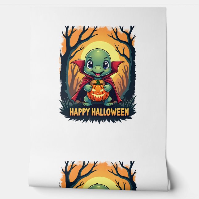 Turtle Tortoise Boo Vampire Trick Or Treat Hallowe Tapete (Abrollen)