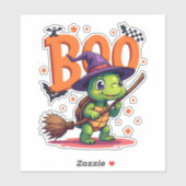 Turtle Tortoise Boo Witch Trick oder behandeln Hal Aufkleber (Blatt)