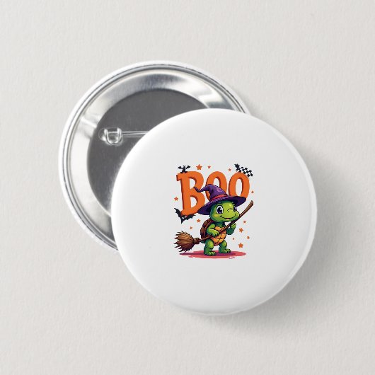 Turtle Tortoise Boo Witch Trick oder behandeln Hal Button (Vorne & Hinten)