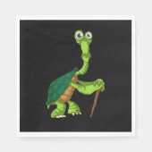 Turtle Tortoise Remüde Funny Stehend Turtle Reti Serviette (Vorderseite)