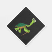Turtle Tortoise Remüde Funny Stehend Turtle Reti Serviette (Ecke)