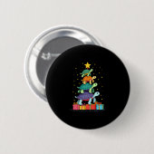 Turtle Tree Christmas Tree Adorable Turtle Christm Button (Vorne & Hinten)