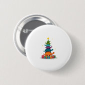 Turtle Tree Christmas Tree Adorable Turtle Christm Button (Vorne & Hinten)