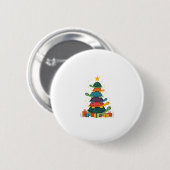 Turtle Tree Christmas Tree Adorable Turtle Christm Button (Vorne & Hinten)